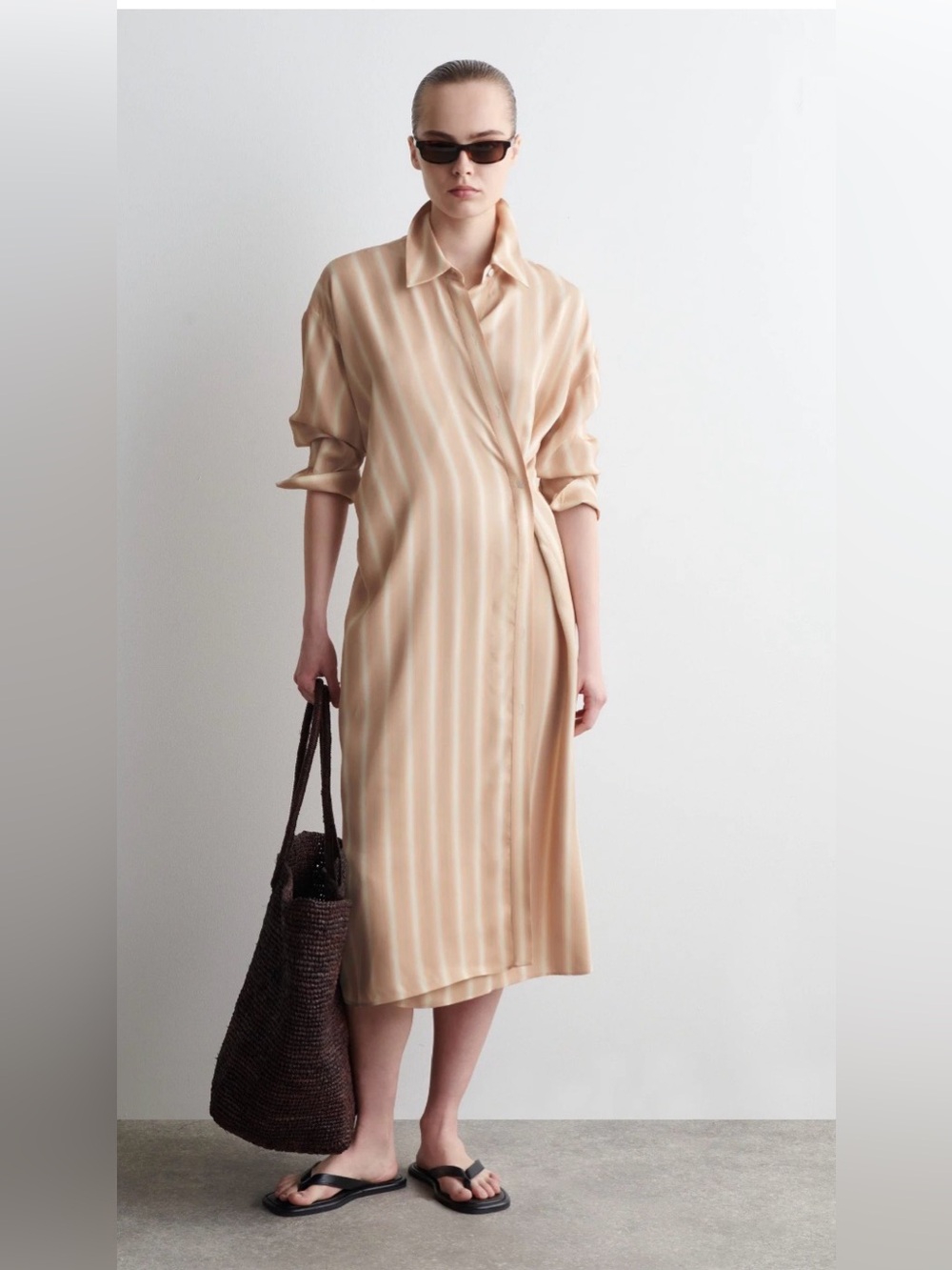 COS Wrap Midi Dress 4 Long Sleeve Classic